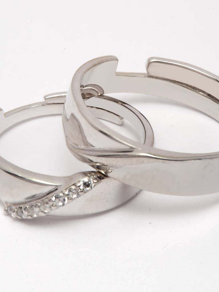 Pure 925 Sterling Silver Monte Adjustable Couple Band For Men And Women : CSCPLR3_MF