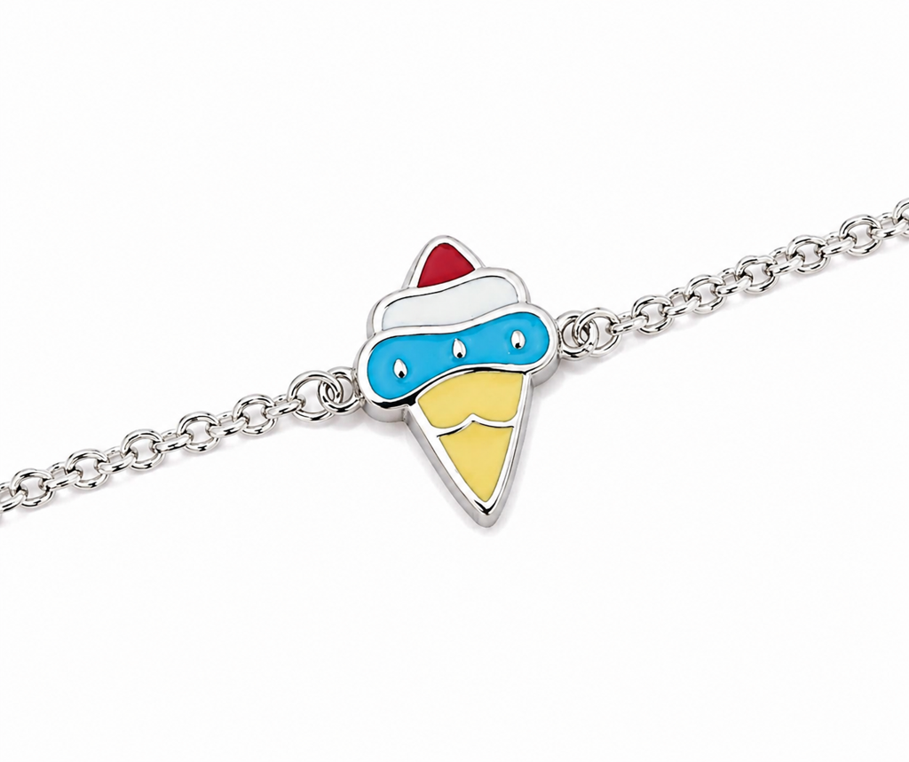 Pastel Ice Cream 925 Sterling Silver Bracelet For Girls : K013