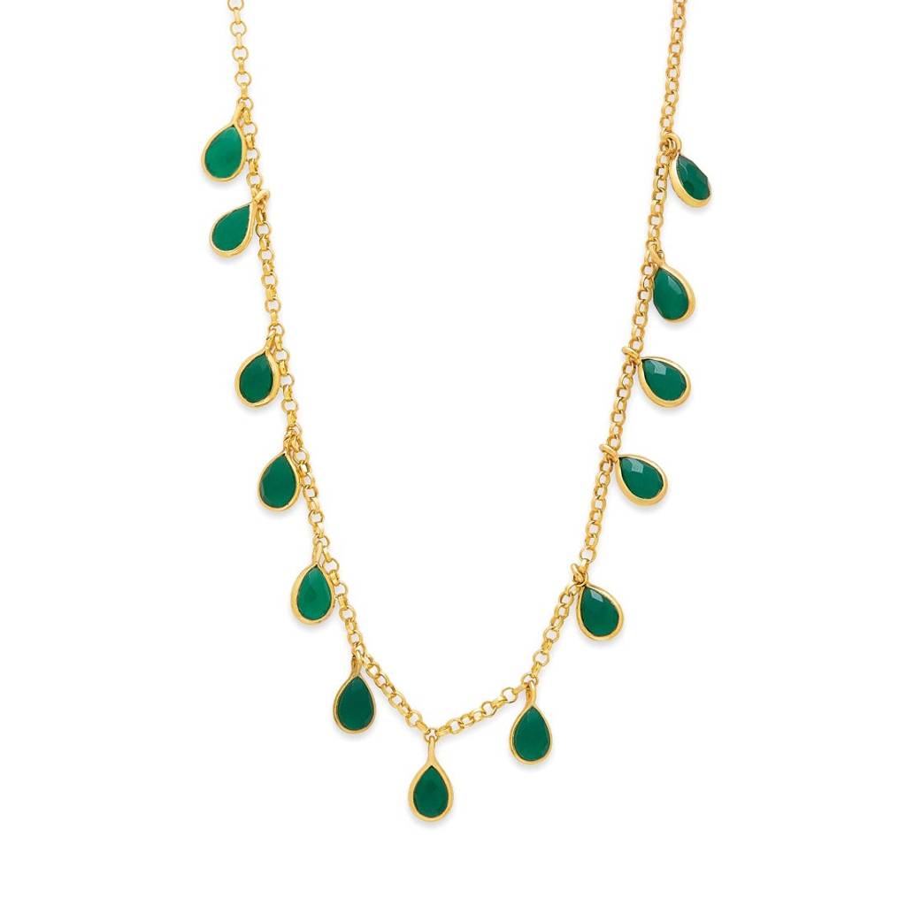 Gilded Harmony Gold-Plated 925 Sterling Silver Necklace Chain : NL-30221-G