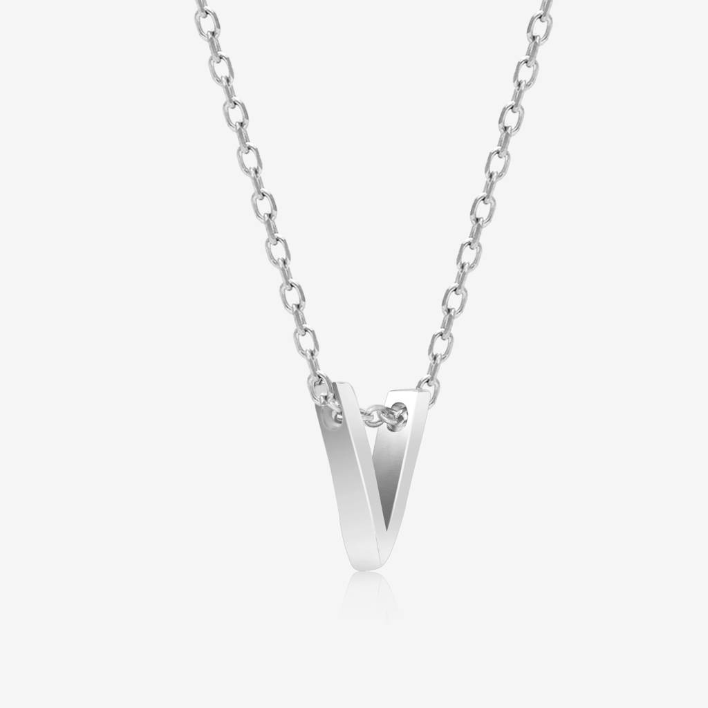 Vivid V Initial Necklace : KIN225