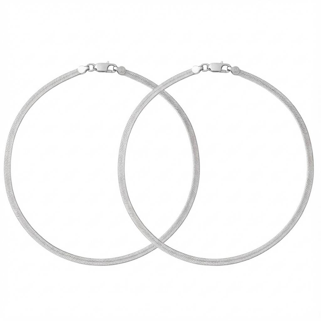 Silver Weave 925 Sterling Silver Women'S Anklet : ANK-60051-PAIR-R