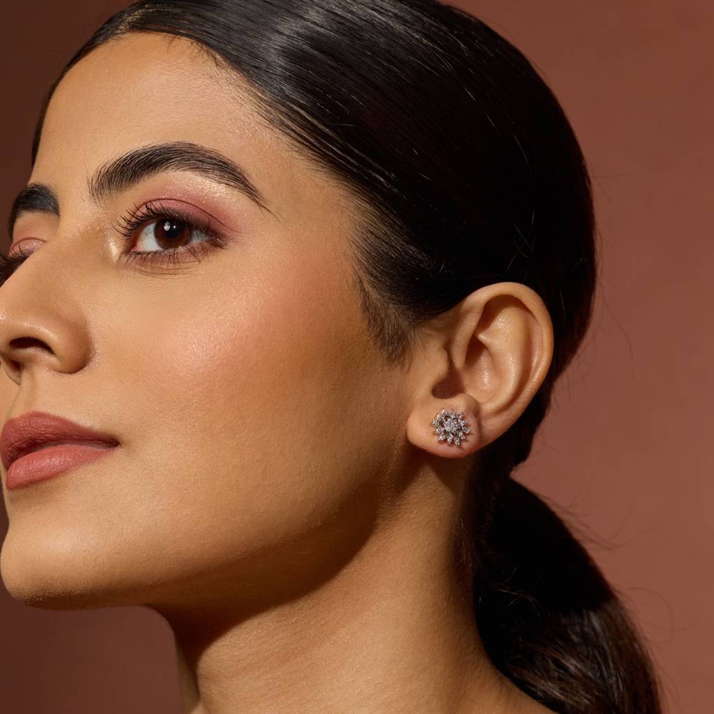 White Gold Plated Zircon Earring - 449182 : 449182