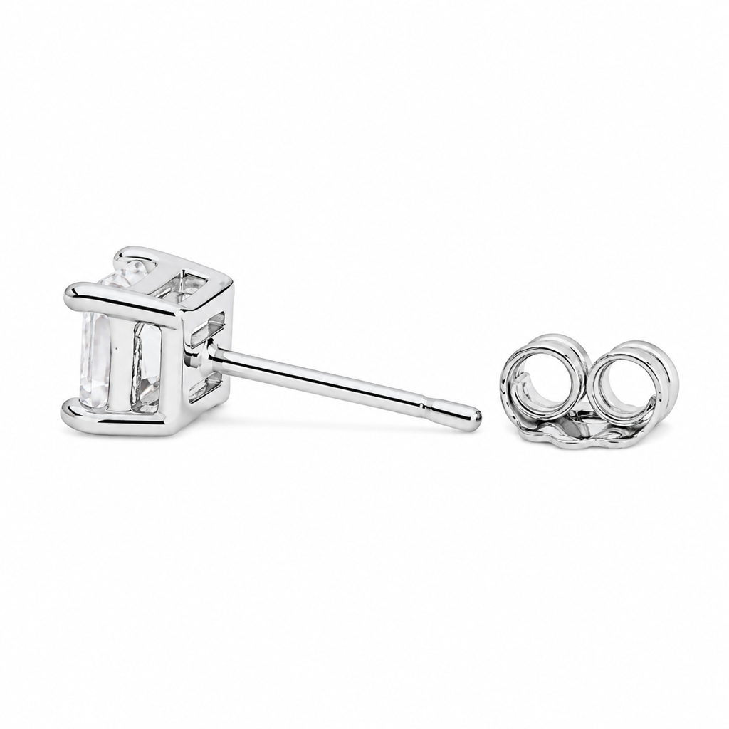 Silver Square Slay Studs : WER00066