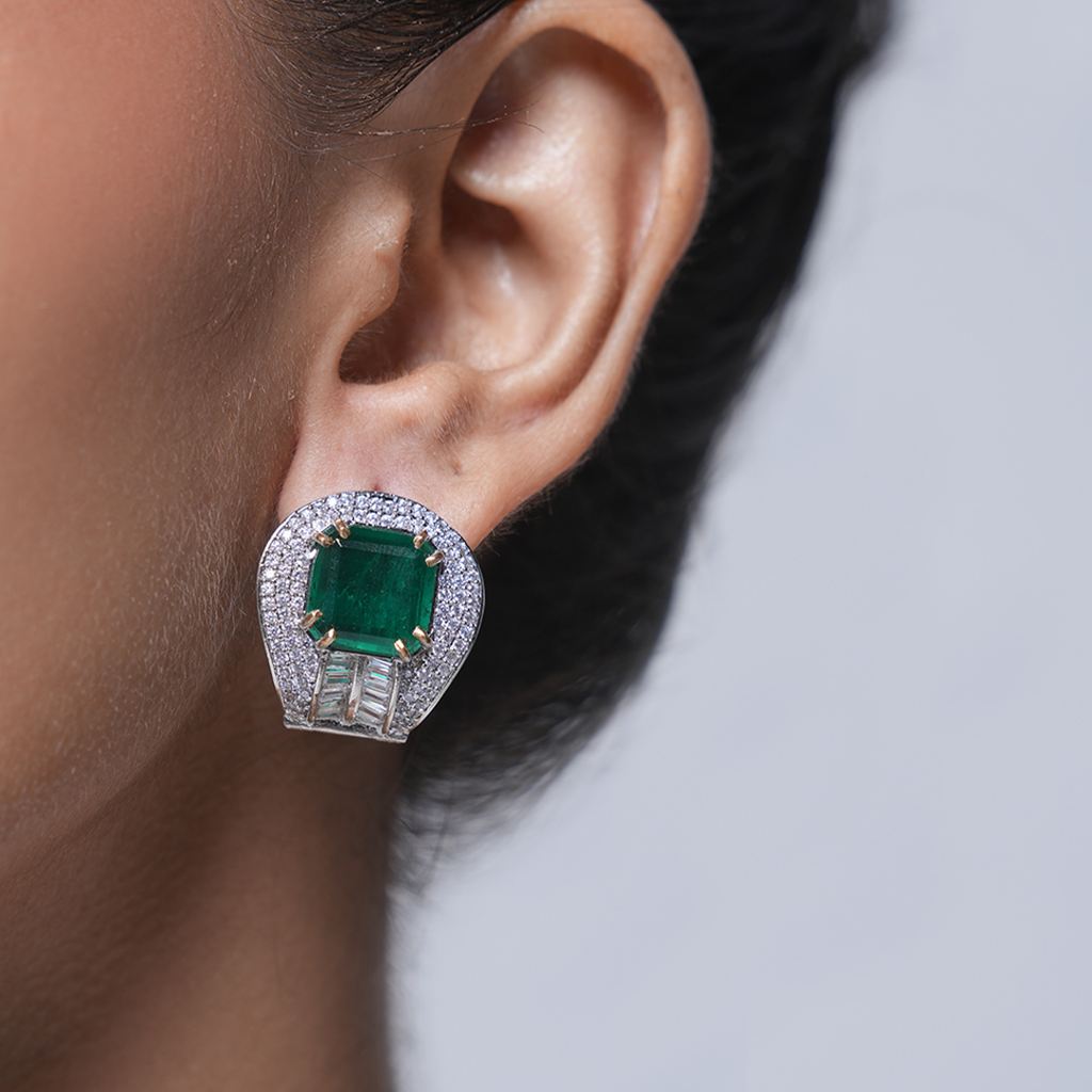 Silver Polish Green Emerald Tops : CAO0018MPS