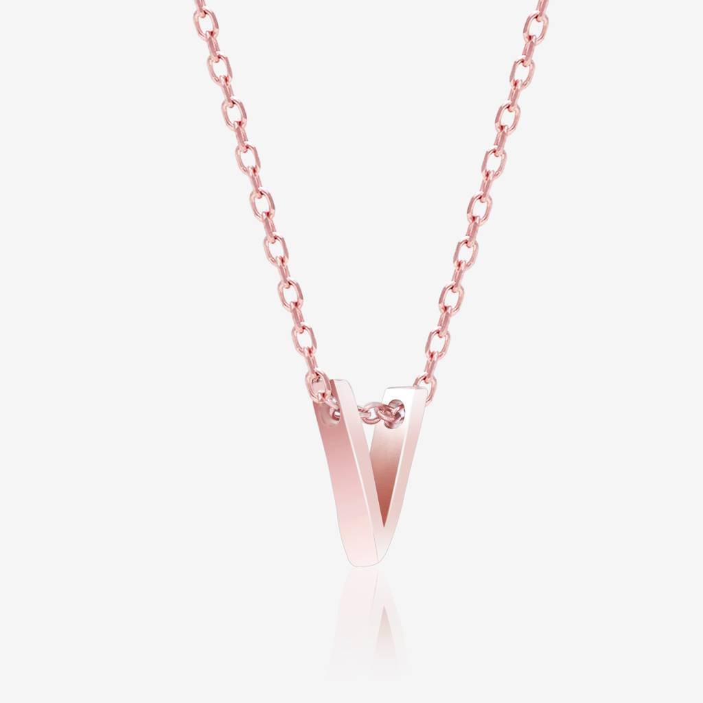 Vivid V Initial Necklace : KIN237