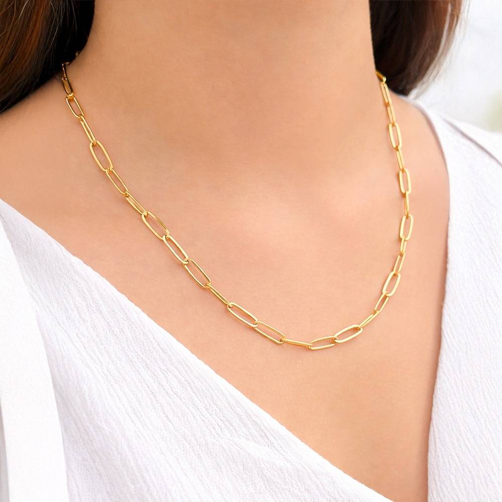 Serena Paperclip Necklace : 100660