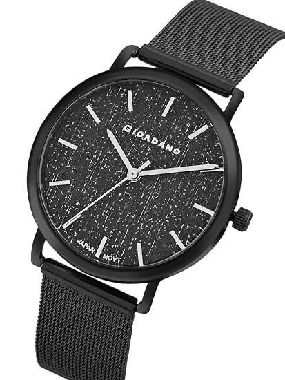 Giordano Analog Stylish Watch For Women Water Resistant Fashion Watch Round Shape With 2 Hand Mechanism Wrist Wa : GZ-60053-11