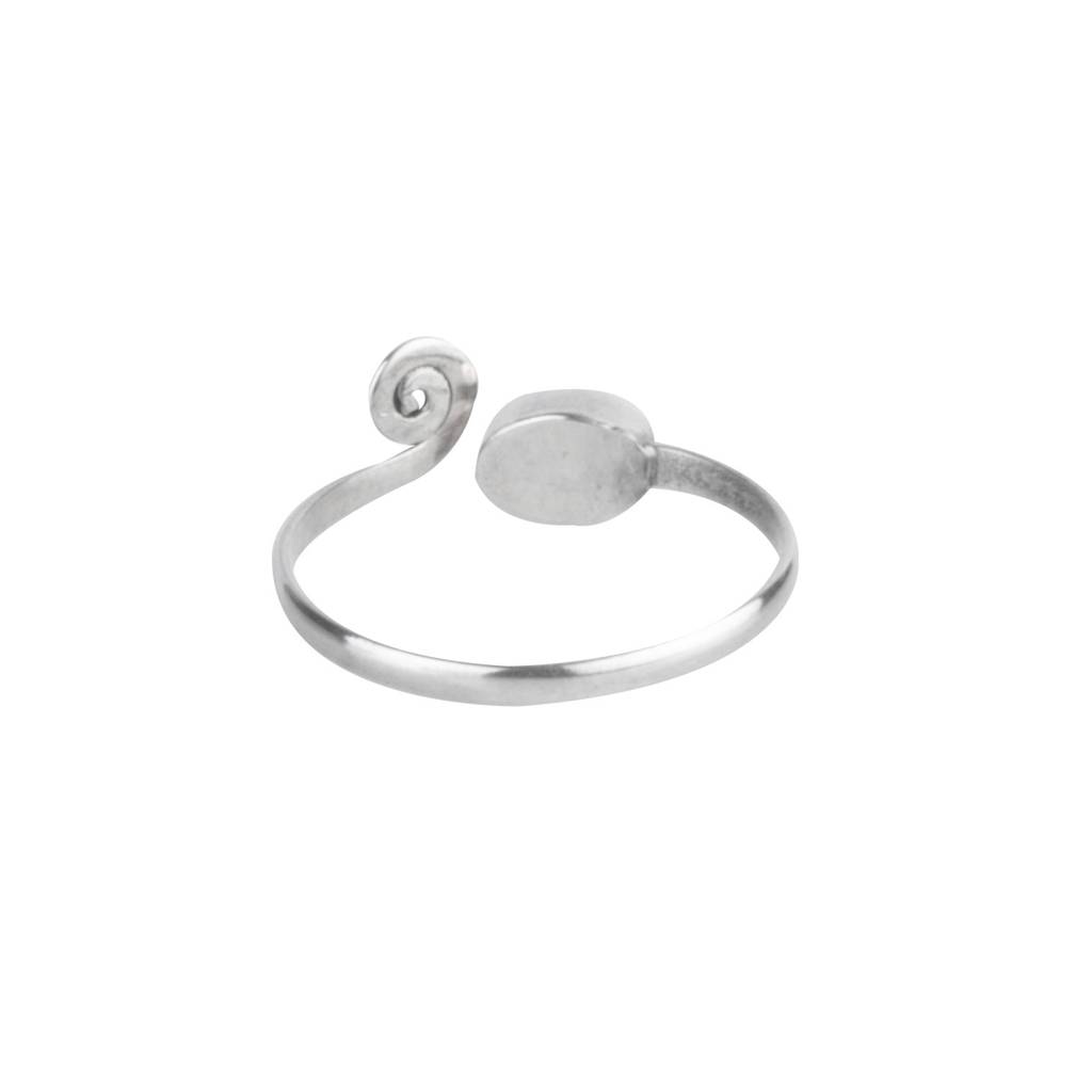 925 Sterling Silver Garnet Toe Ring For Women | Adjustable Red Gemstone Toe Ring | Minimal Jewelry : FU-0839