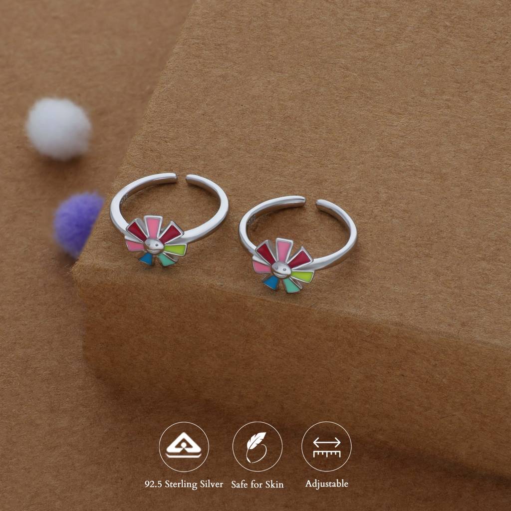 925 Silver Fancy Toe Ring : TR-FT-RH-P-155-P