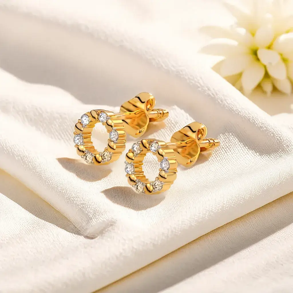 Eternal Orbit - Lab Diamond Stud Earrings : LLER0091