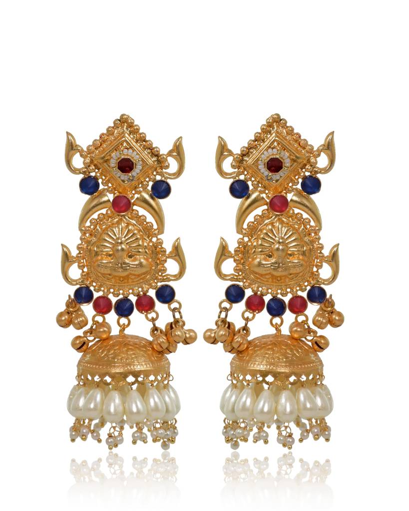 Grand Bridal Kundan Statement Jhumkas : NA_HM_ER_71_3