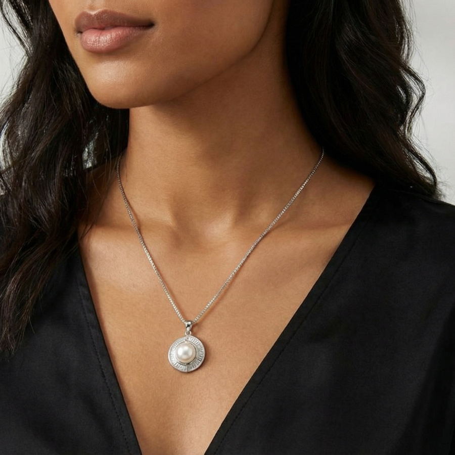 Modern Muse Necklace For Women | Contemporary Minimal Pendant Jewellery : 3177398583