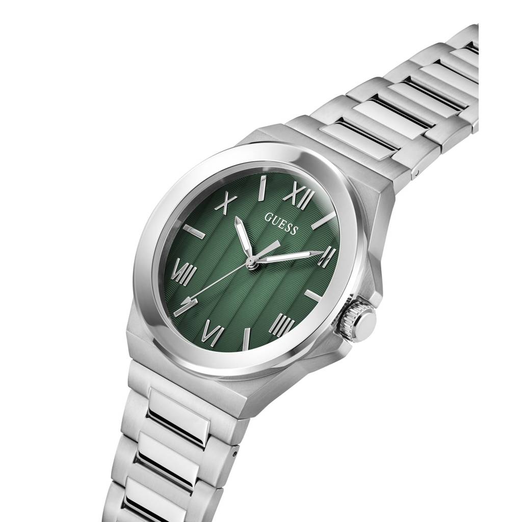 Guess Round 44Mm Green Dial Analog Men Watch - Gw0789G1 : GW0789G1