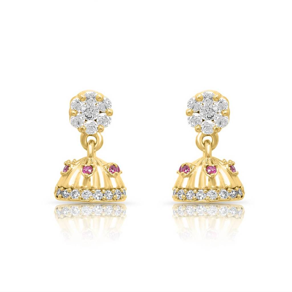 Classic Dangle Gold Plated 925 Sterling Silver Earrings : EAR-20863-G