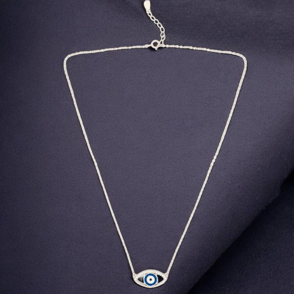 925 Silver Evil Eye Necklace : HP-NK-PSS-07
