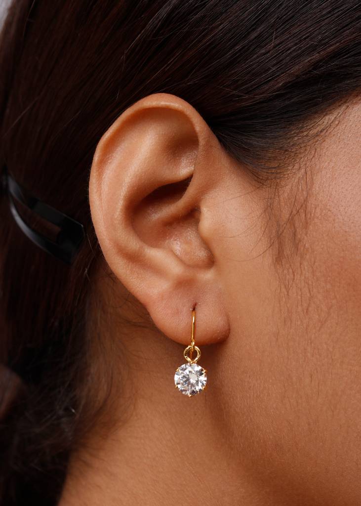 Solitaire Fish Lock Earrings Solitaire Fish Lock Earrings · Eternz