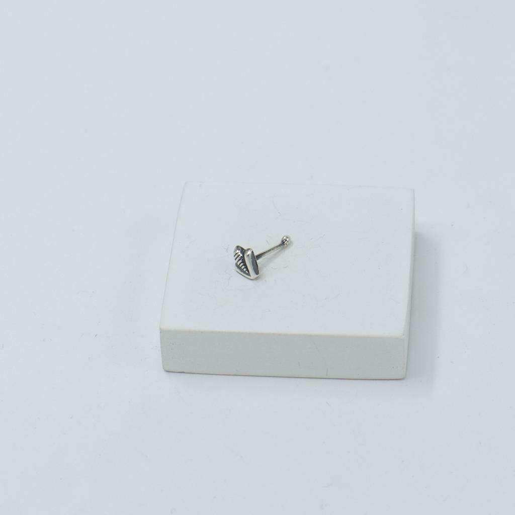 Silver Textured Bud Nose Pin : Silver_Textured_Bud_Nose_Pin_July25