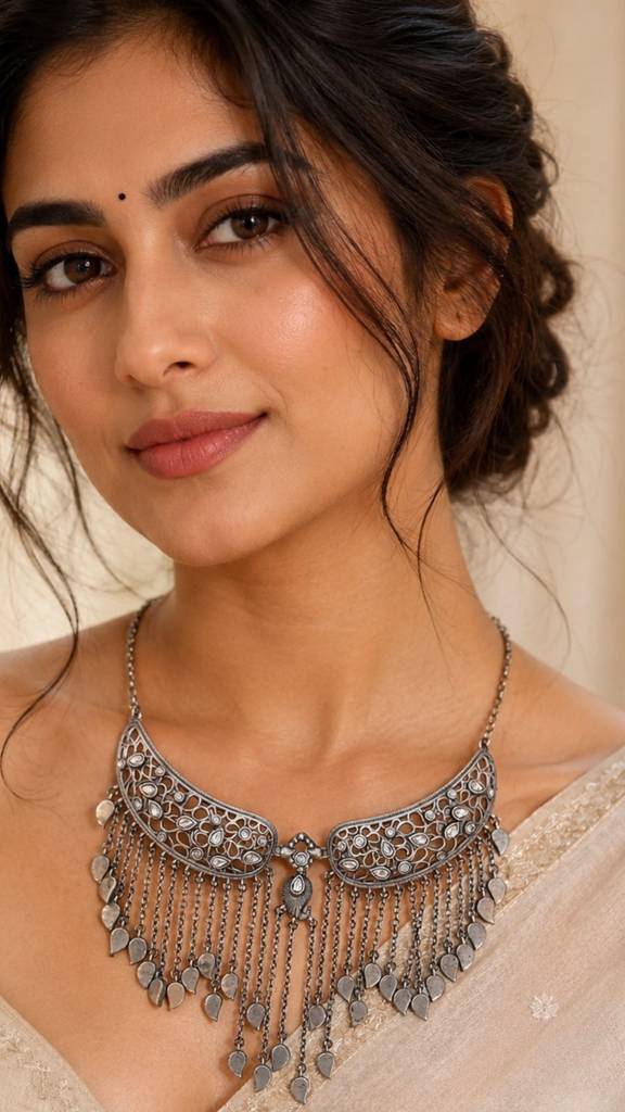 Avantika Silver Necklace : nec01
