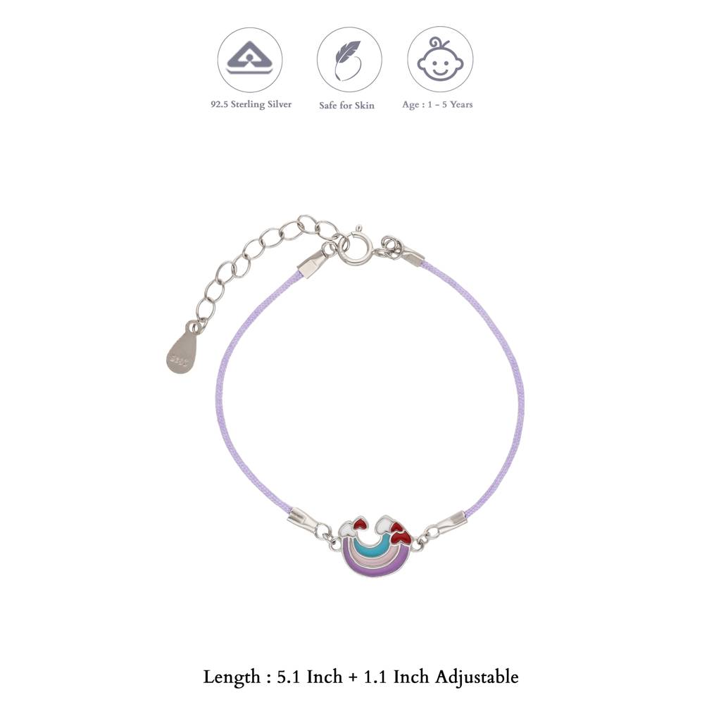 Dreamy Rainbow 925 Thread Silver Bracelet(1-5Yrs) : KBT-13