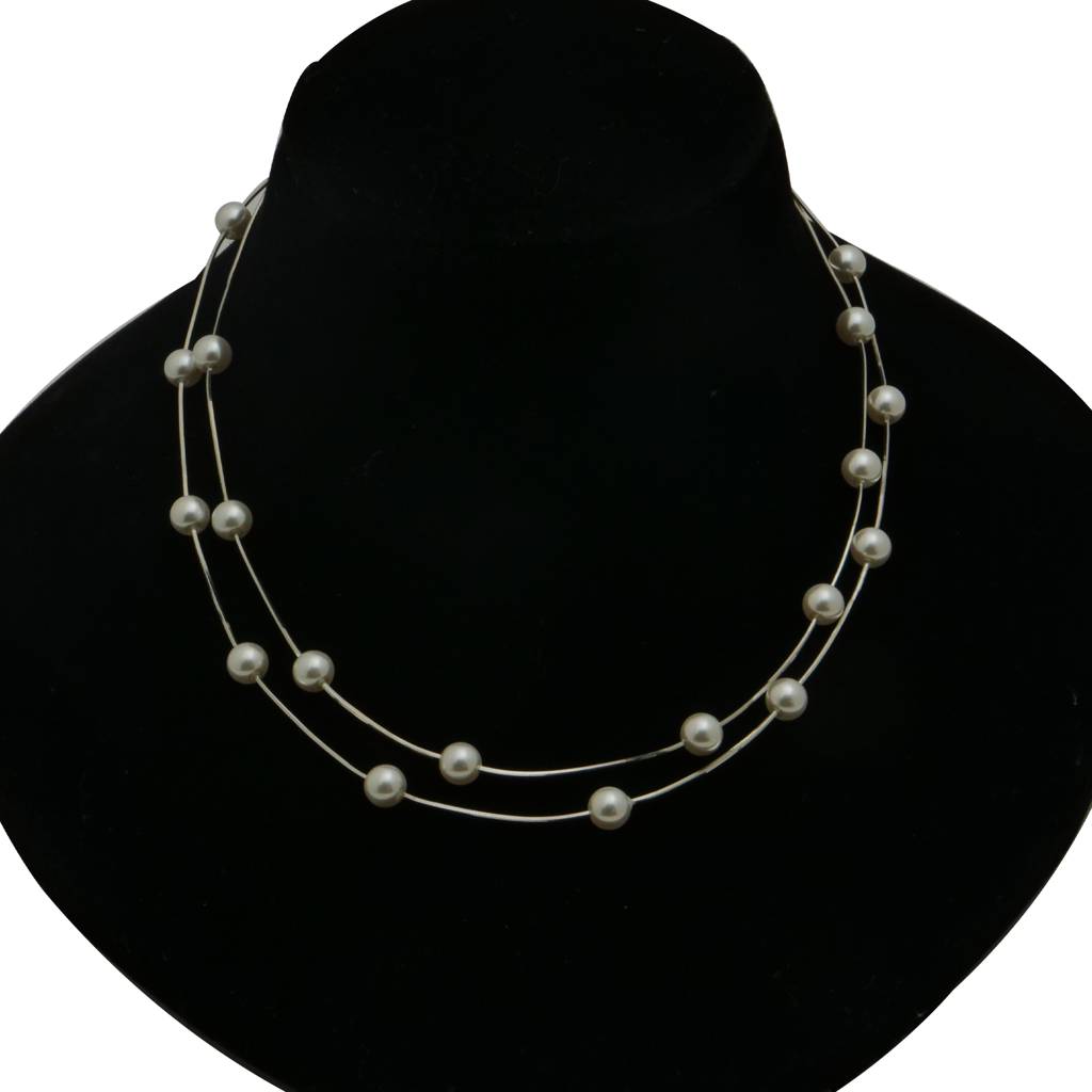 Exquisite 925 Sterling Silver Pearl Necklace Designed To Add Grace And Sophistication : NL1060