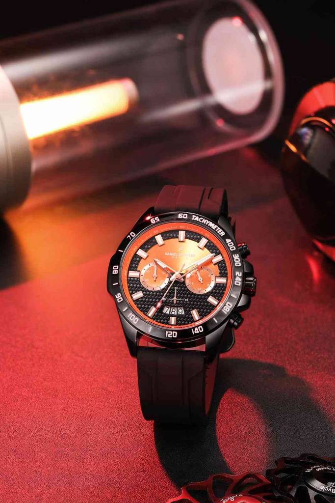 Daniel Hechter Paris Pantheon Collection Pantheon Collection Unique Multifunctional Watch For Men With Textured R : DHM1010-05