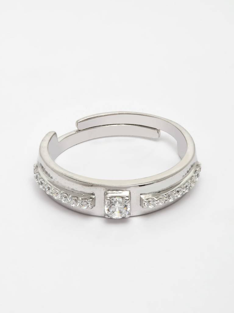 Pure 925 Sterling Silver Nario Adjustable Ring Gift For Women And Girls : CSCPLR8_F