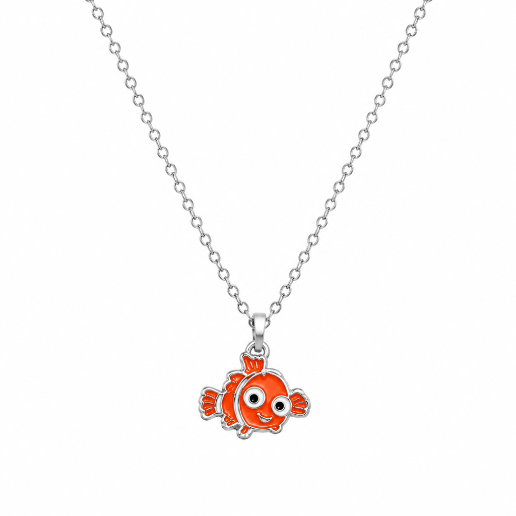 925 Silver Cute Ocean Fish Necklace : PH06000