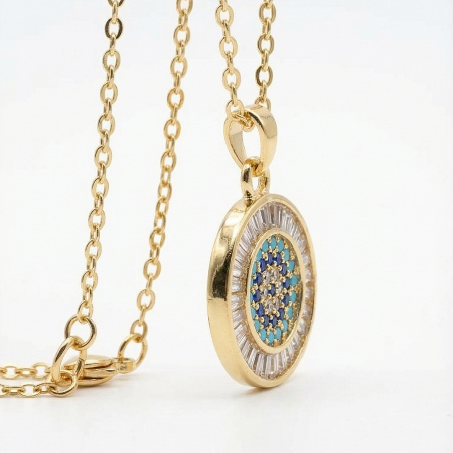 Evil Eye Pendant Necklace For Women – Protective Eye Design With Elegant Minimal Finish | Premium Spiritual & Fas : 9188945722