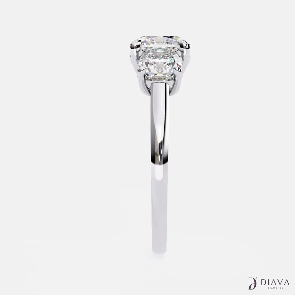 3-Stone Cushion Ring : 3-StoneCushionRing