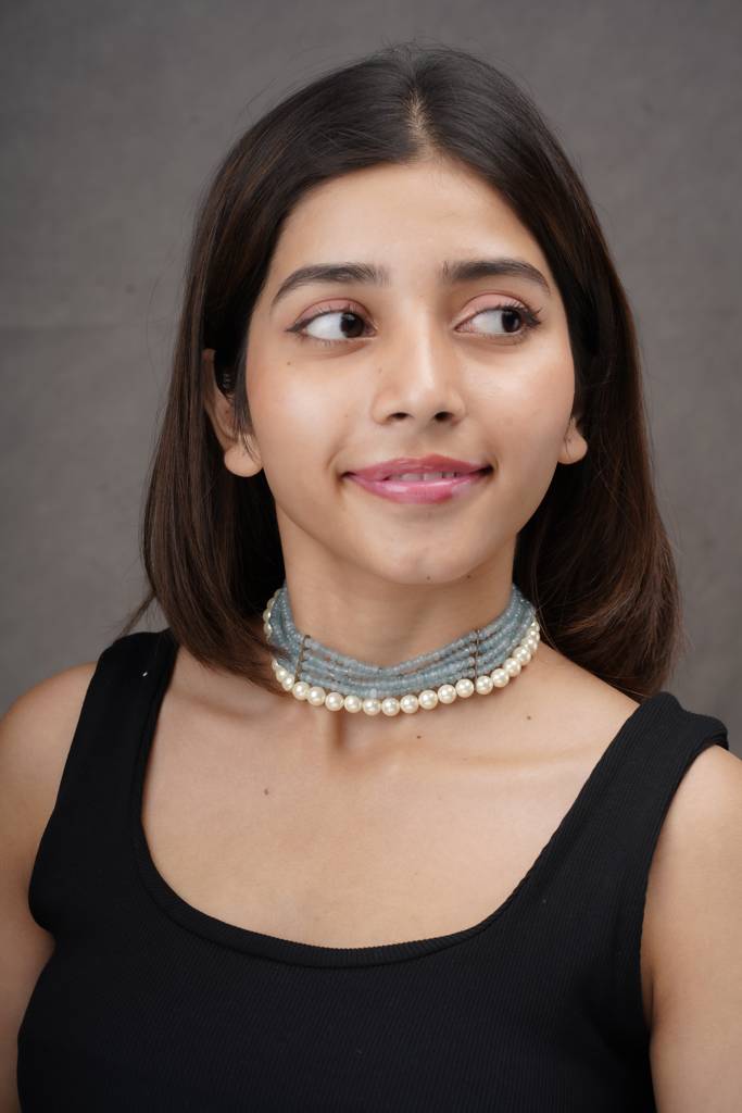 Fusion Choker- Pastel Blue : NE30014