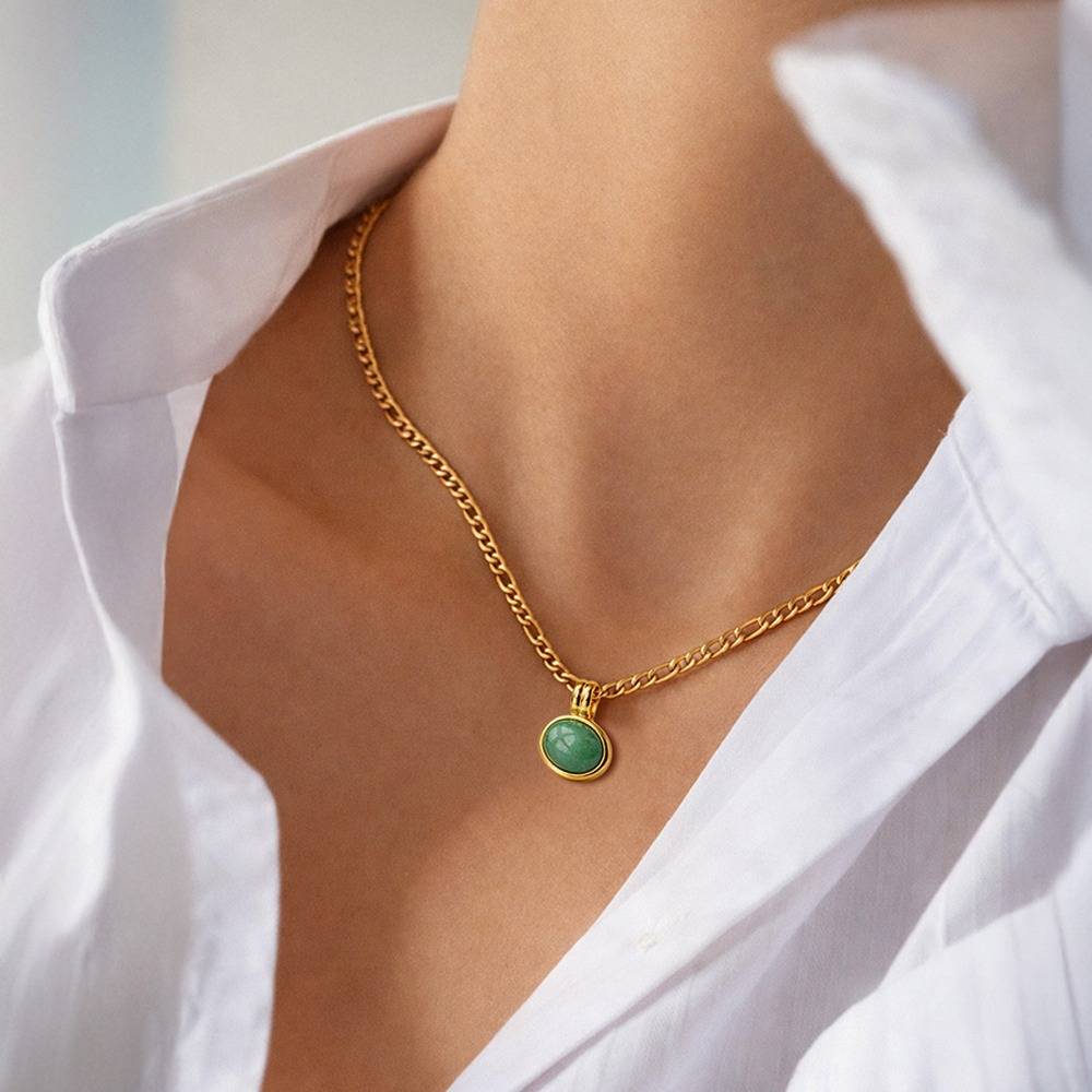 Agate Stone Necklace : 100657
