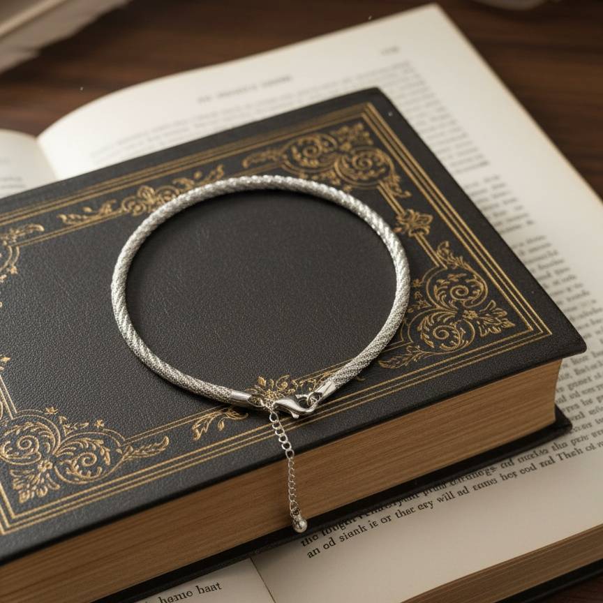 925 Pure Silver Contemporary Anklet : AK1062