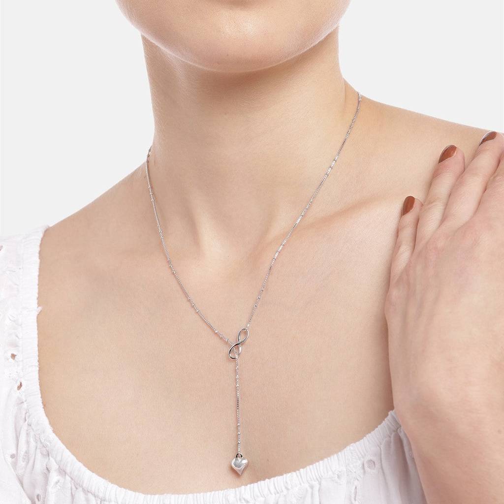Infinity-Heart 925 Sterling Silver Necklace : NL-30172