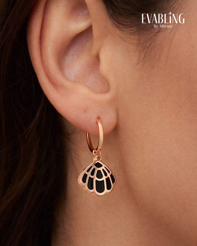 Floral Drop Hoops : EBE8
