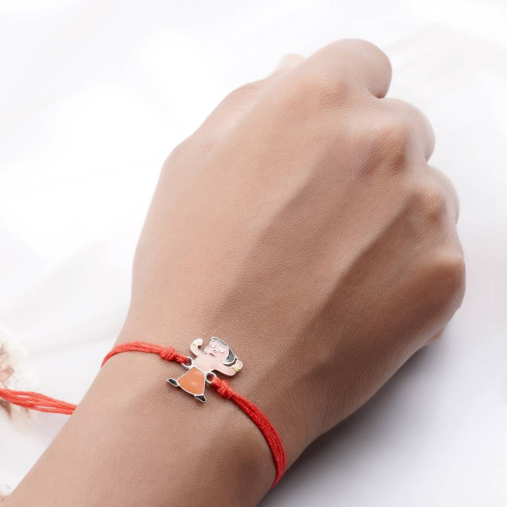 Silver Chota Bheem Rakhi For Kids : ZLRH-1008