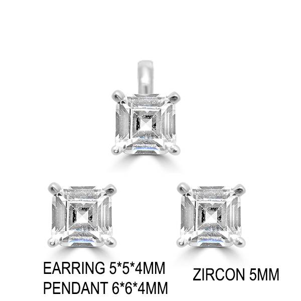 Exquisite 925 Sterling Silver Pendant Set Without Chain For A Versatile And Elegant Look : PS1009