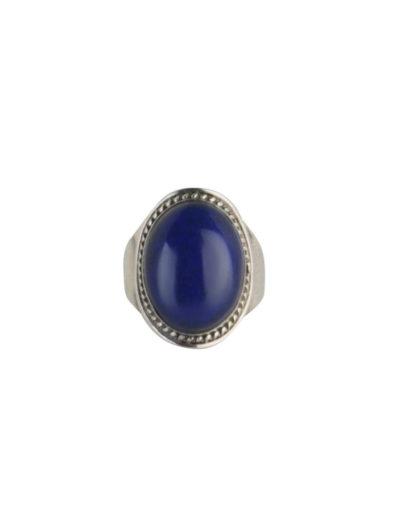 925 Sterling Silver Lapis Ring For Women | Gemstone Ring | Handmade Silver Jewelry | Elegant Daily Wear Gift : FU-1313