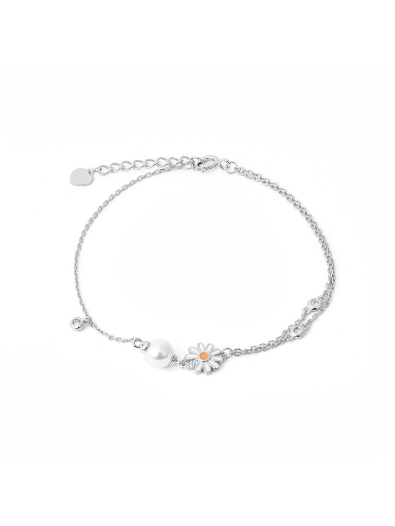 Daisy Pearl Charm Bracelet : HYLB3048