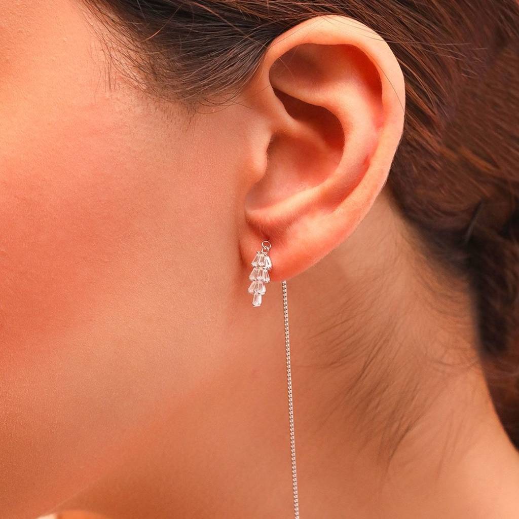 Sui Dhaga 925 Silver Earrings : EAR-20102