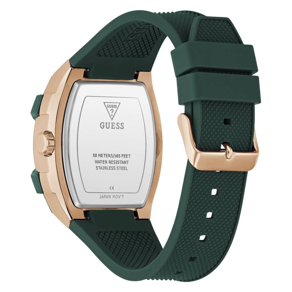 Guess Rectangle 44Mm Green Dial Analog Men Watch - Gw0956G6 | Guess ...