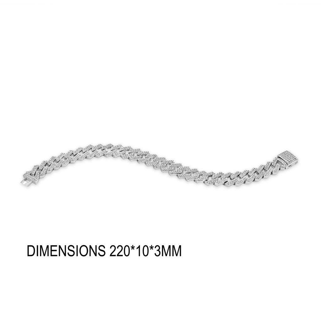 925 Pure Silver Men'S Link Bracelet : BR1075