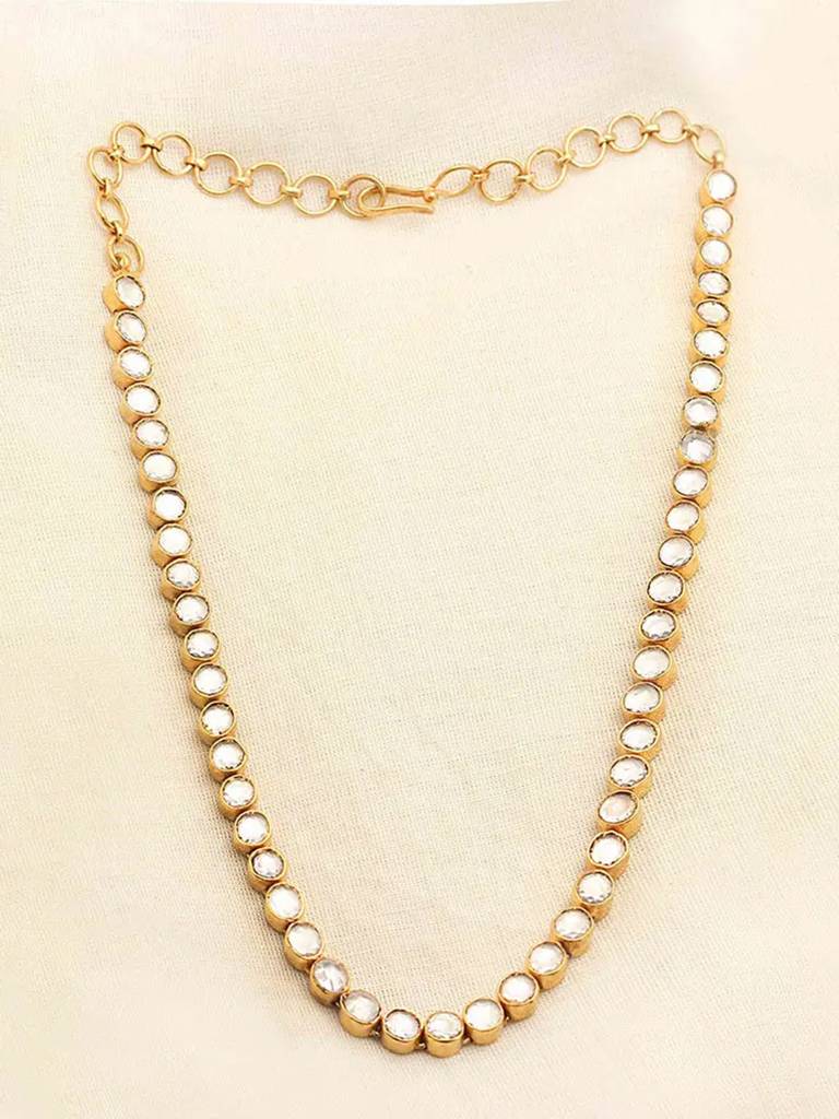 Elegant Single Strand Jadau Necklace : U100SG025N0127
