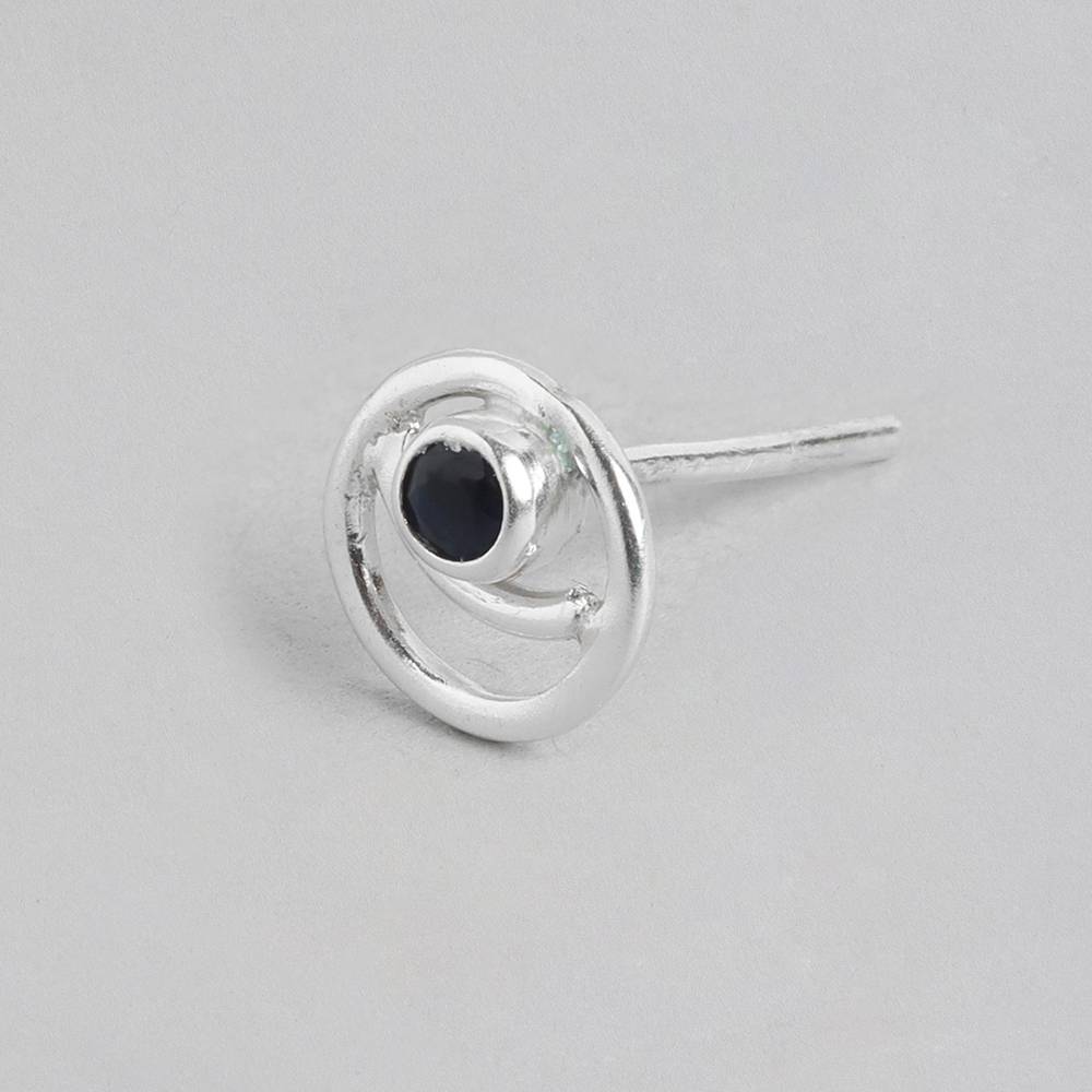 92.5 Silver Blue Spiral Stud Earrings : 92.5 Silver Blue Spiral Stud Earrings : 92.5 Silver Blue Spiral Stud Earrings : 