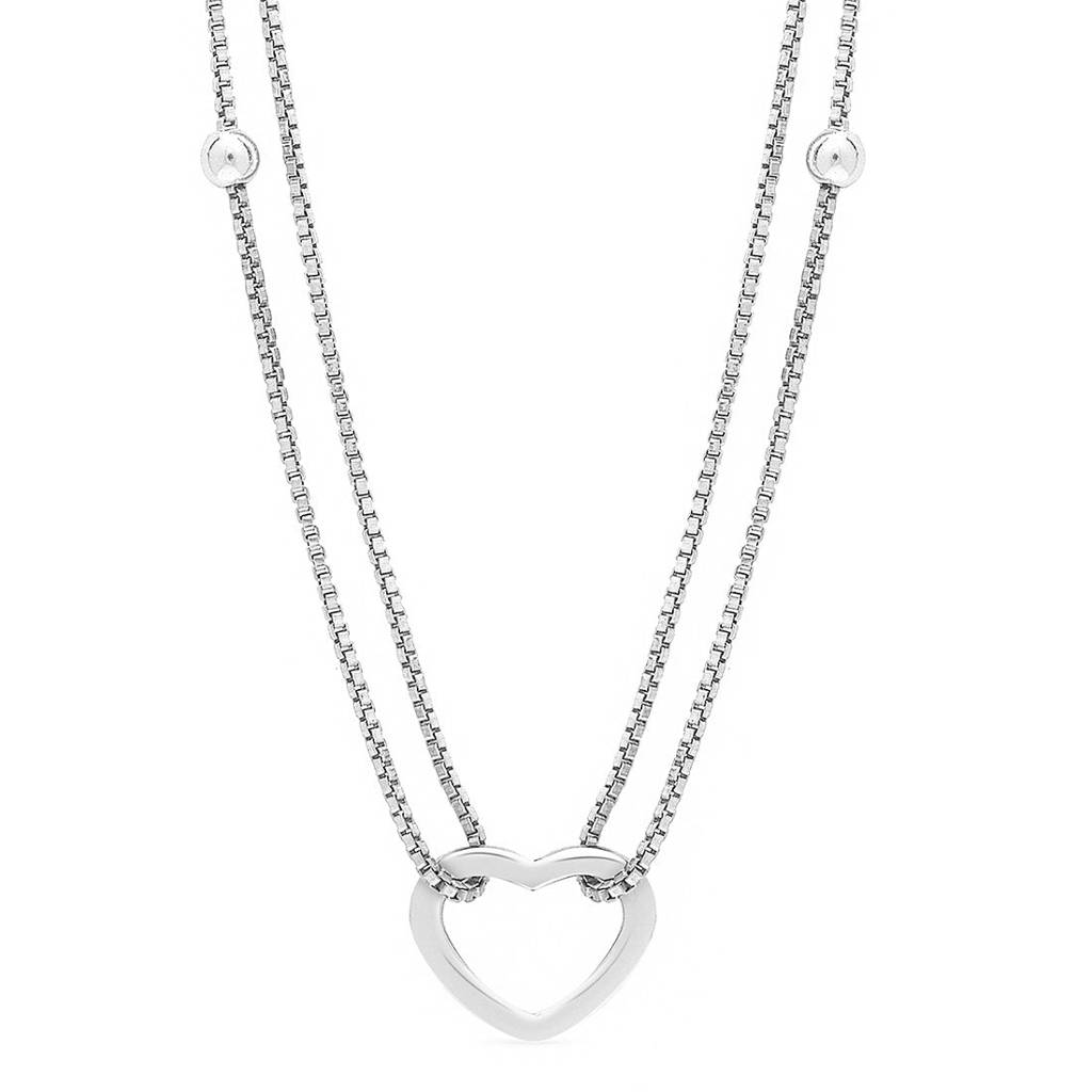 Dainty Rhodium Plated 925 Sterling Silver Waist Chain : WC-10004-34-R