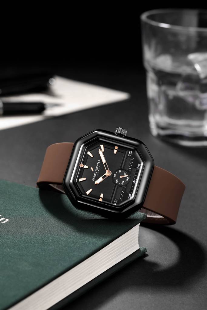 Daniel Hechter Paris Pleyel Collection Fashion Watch For Men– Modern Octagon Dial With Sub-Dial And Comfortable S : DHM1021-02