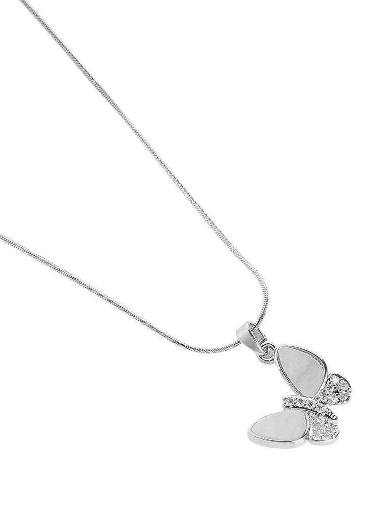 Silver Plate Butterfly Pendant : FJN6360
