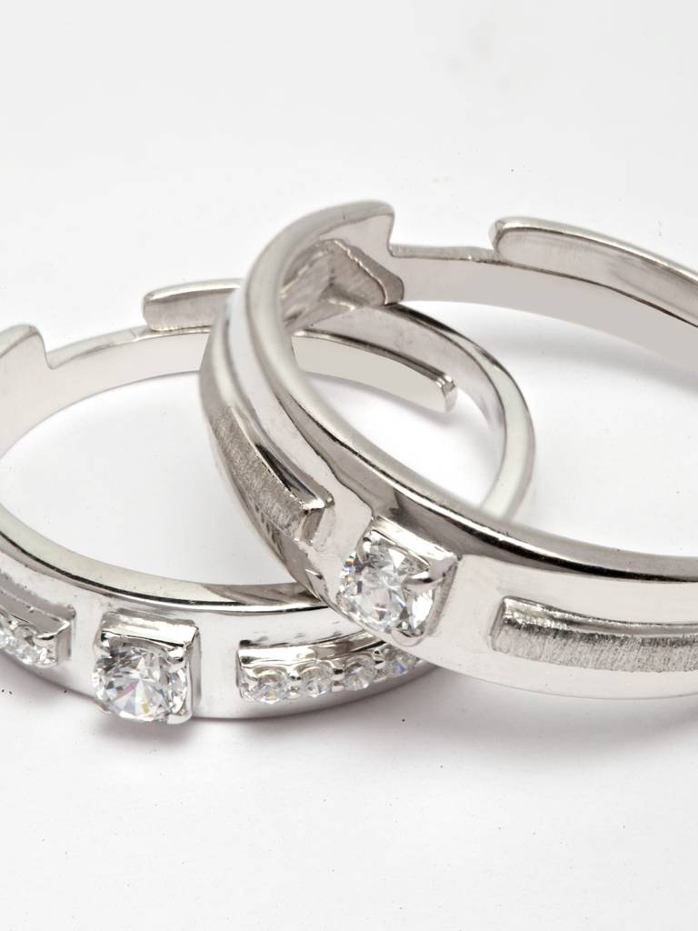 Pure 925 Sterling Silver Nario Adjustable Couple Band For Men And Women : CSCPLR8_MF