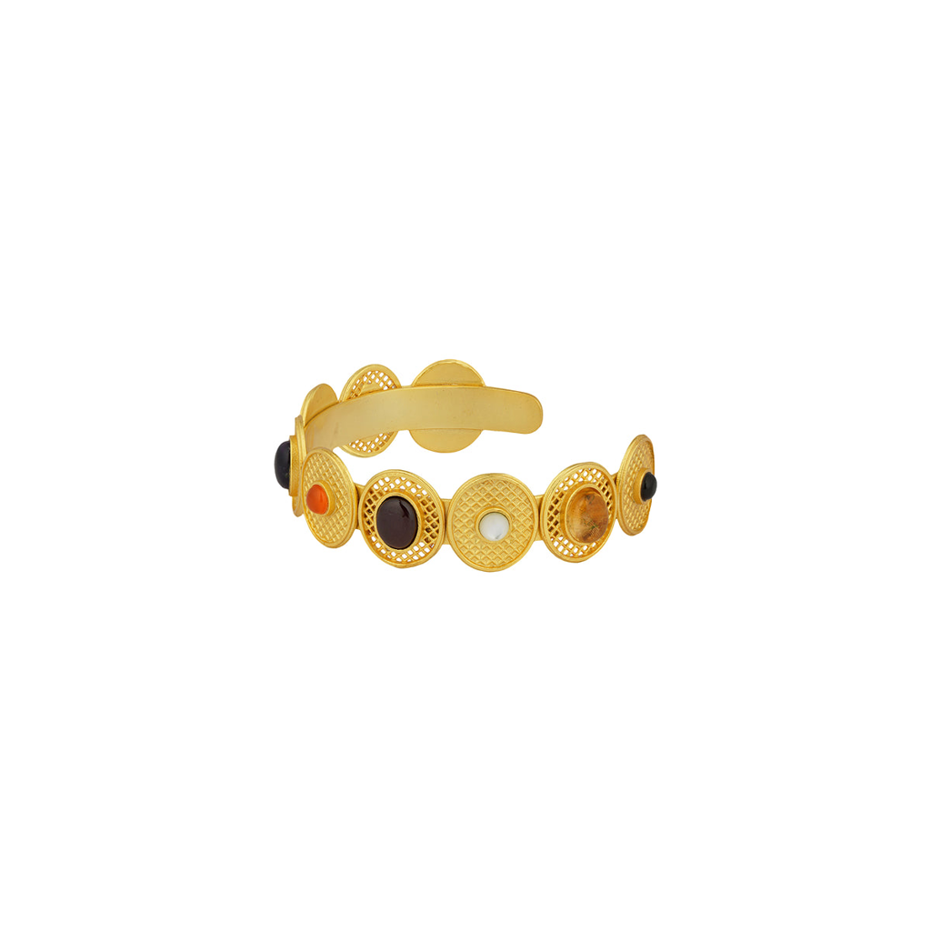 Colour Story Navratan Cuff Bracelet : SB352