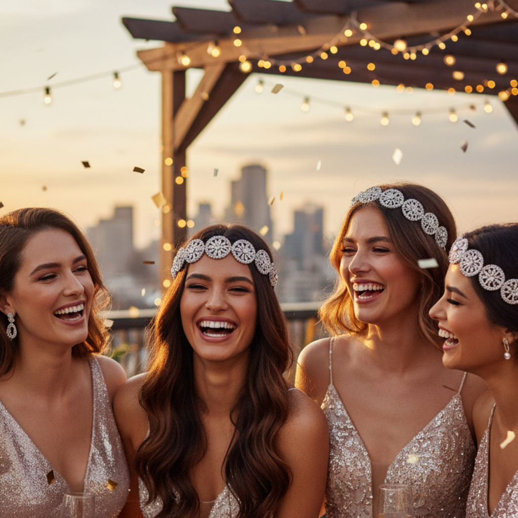 Silver Crystal Headband - Sparkling Wheel Design Tiara For Wedding, Bridal, And Party Wear - Elegant Hair Ac : M4SK-HB-ABIMANU