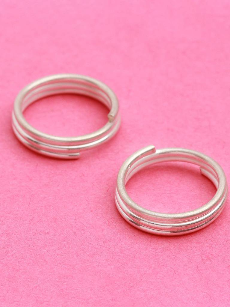 Dual Spiral Sterling Silver Toe Ring : U100SO005TR0238